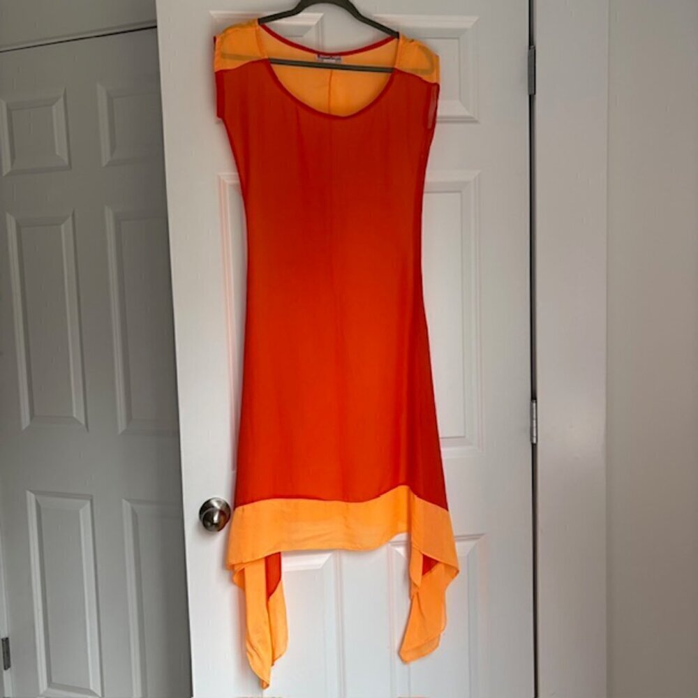 Bright Orange Coverup Brown Sugar St. Kitts